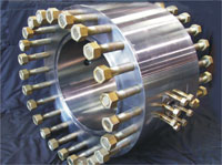 Double studded adapter flange